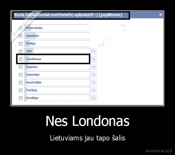 Nes Londonas - Lietuviams jau tapo šalis