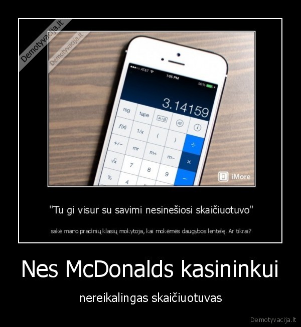 Nes McDonalds kasininkui - nereikalingas skaičiuotuvas