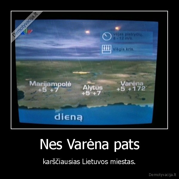 Nes Varėna pats - karščiausias Lietuvos miestas.