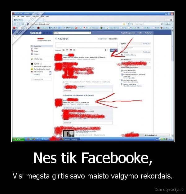 Nes tik Facebooke, - Visi megsta girtis savo maisto valgymo rekordais.