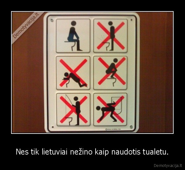 Nes tik lietuviai nežino kaip naudotis tualetu. - 