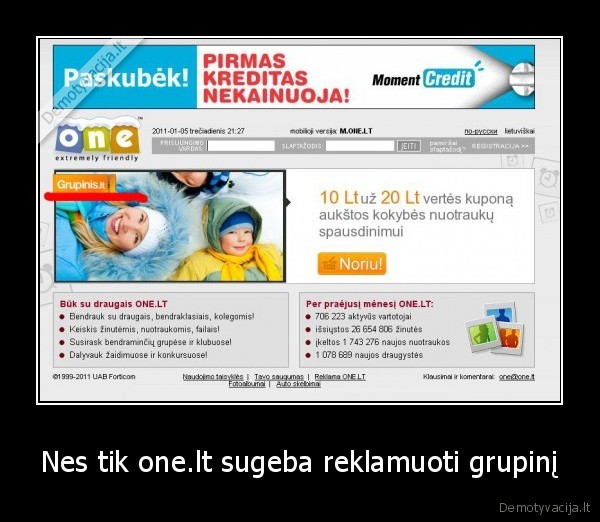 Nes tik one.lt sugeba reklamuoti grupinį - 