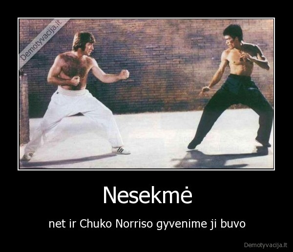 Nesekmė - net ir Chuko Norriso gyvenime ji buvo