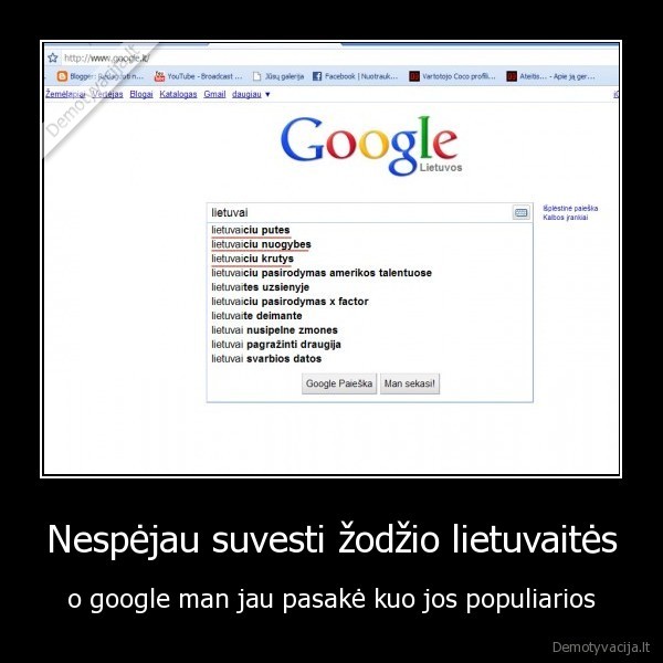 Nespėjau suvesti žodžio lietuvaitės - o google man jau pasakė kuo jos populiarios