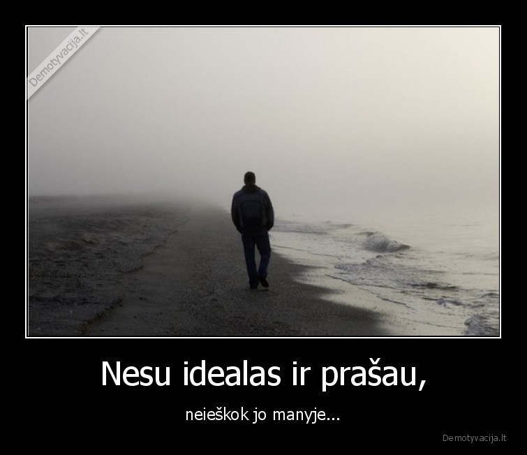 Nesu idealas ir prašau, - neieškok jo manyje...