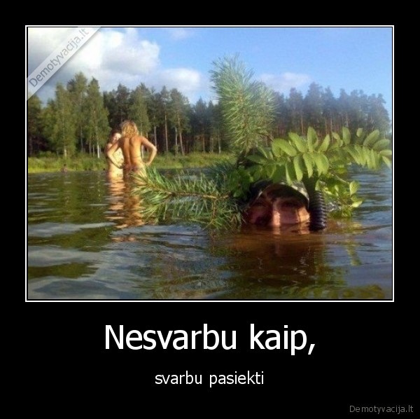 Nesvarbu kaip, - svarbu pasiekti