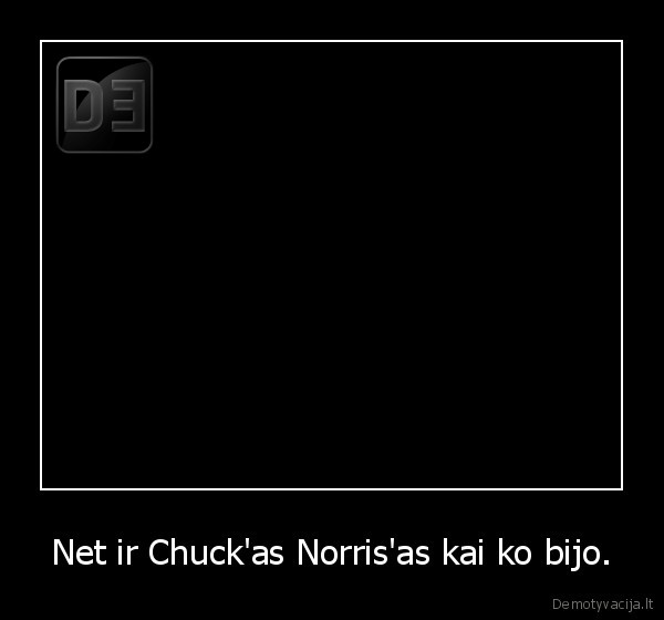 Net ir Chuck'as Norris'as kai ko bijo. - 