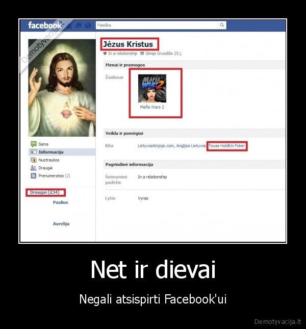 Net ir dievai - Negali atsispirti Facebook'ui