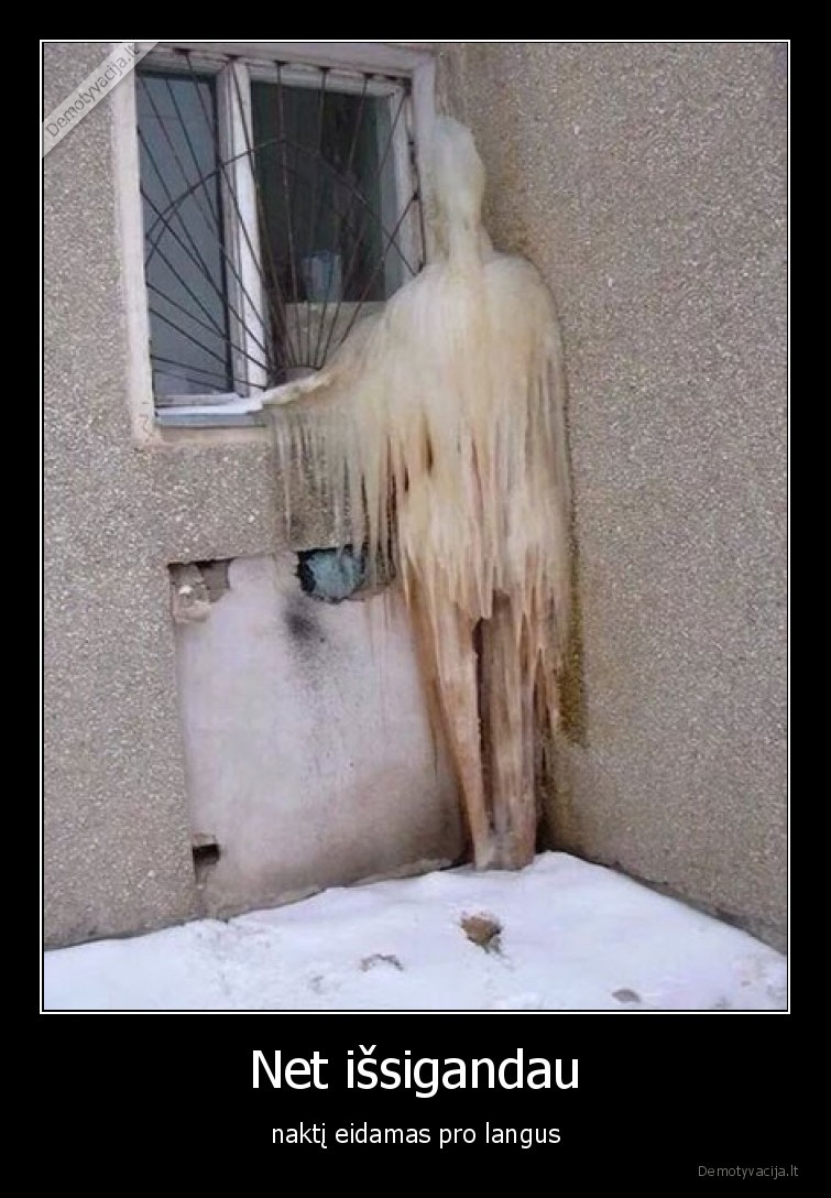 Net išsigandau - naktį eidamas pro langus