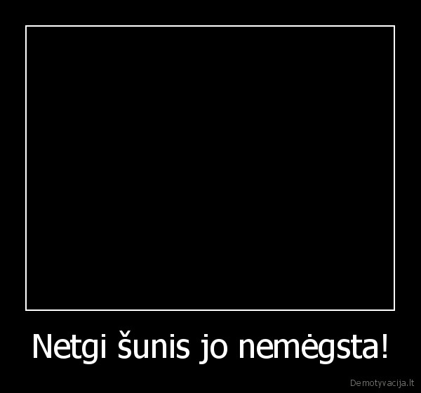 Netgi šunis jo nemėgsta! - 