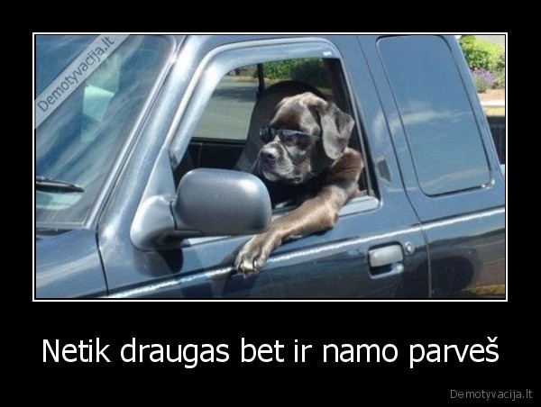 Netik draugas bet ir namo parveš - 