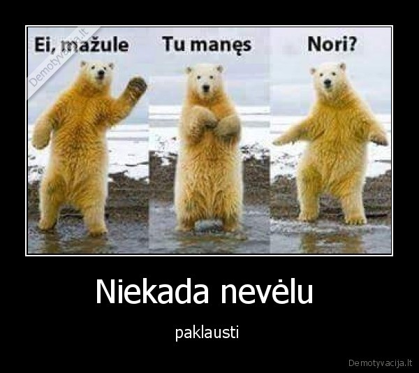 Niekada nevėlu  - paklausti 