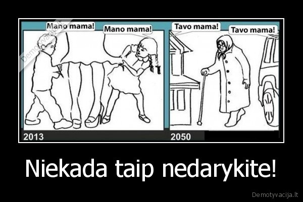 Niekada taip nedarykite! - 