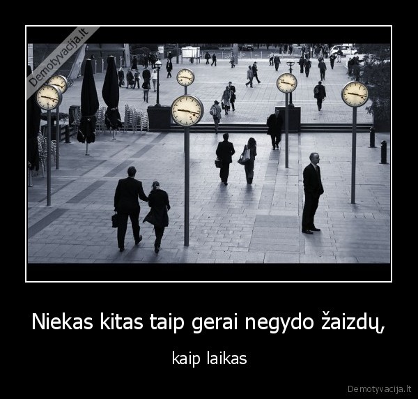 Niekas kitas taip gerai negydo žaizdų, - kaip laikas