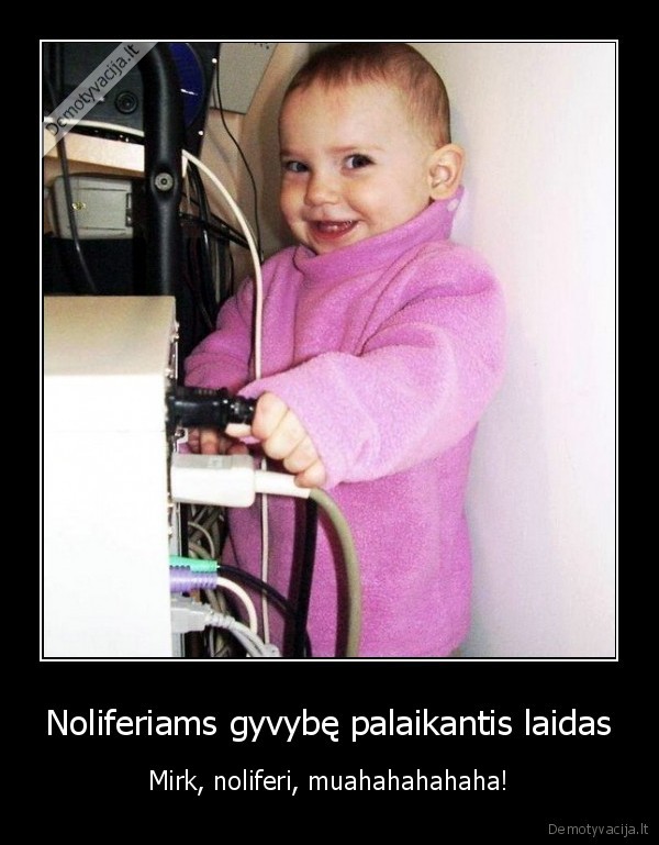 Noliferiams gyvybę palaikantis laidas - Mirk, noliferi, muahahahahaha!