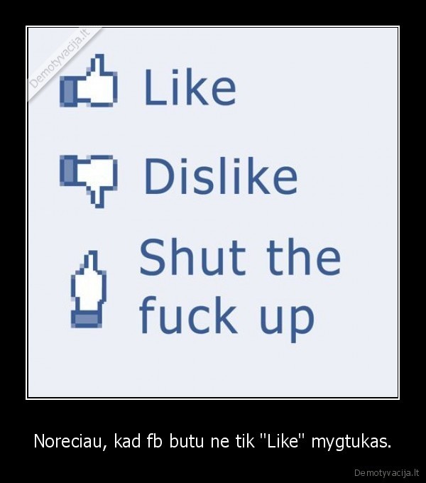 Noreciau, kad fb butu ne tik "Like" mygtukas. - 