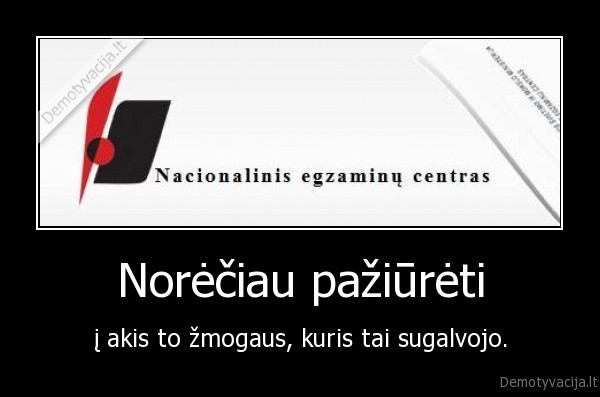 Norėčiau pažiūrėti - į akis to žmogaus, kuris tai sugalvojo.