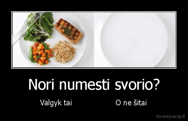 Nori numesti svorio? - Valgyk tai                   O ne šitai