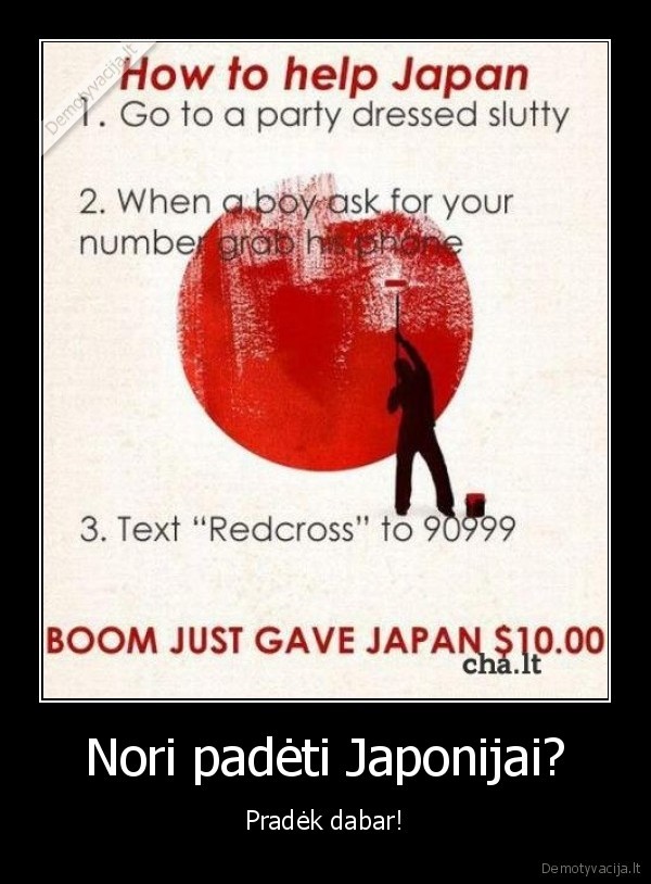 Nori padėti Japonijai? - Pradėk dabar!