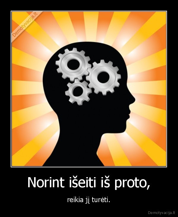 Norint išeiti iš proto, - reikia jį turėti.