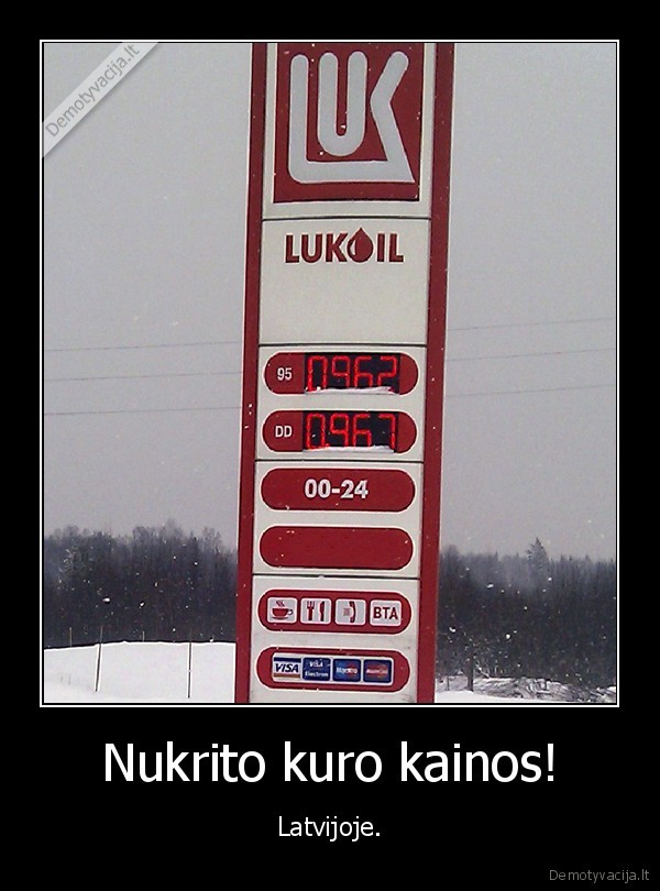 Nukrito kuro kainos! - Latvijoje.