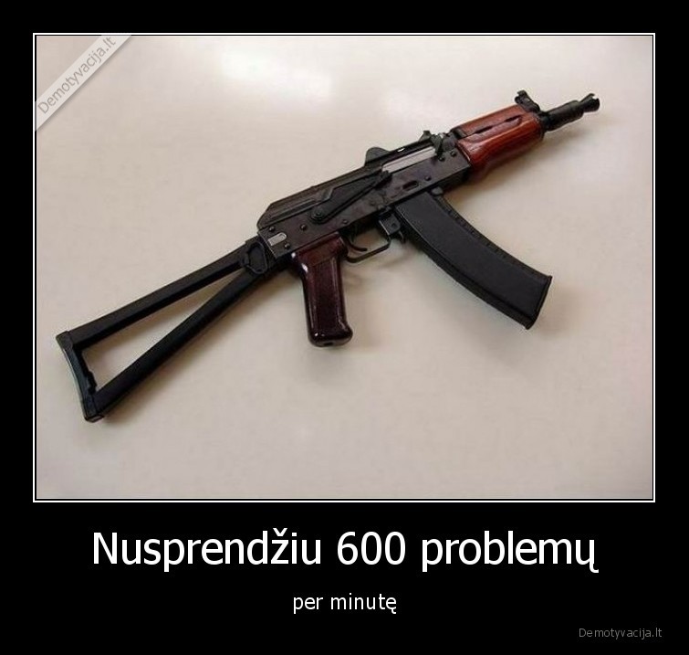 Nusprendžiu 600 problemų - per minutę