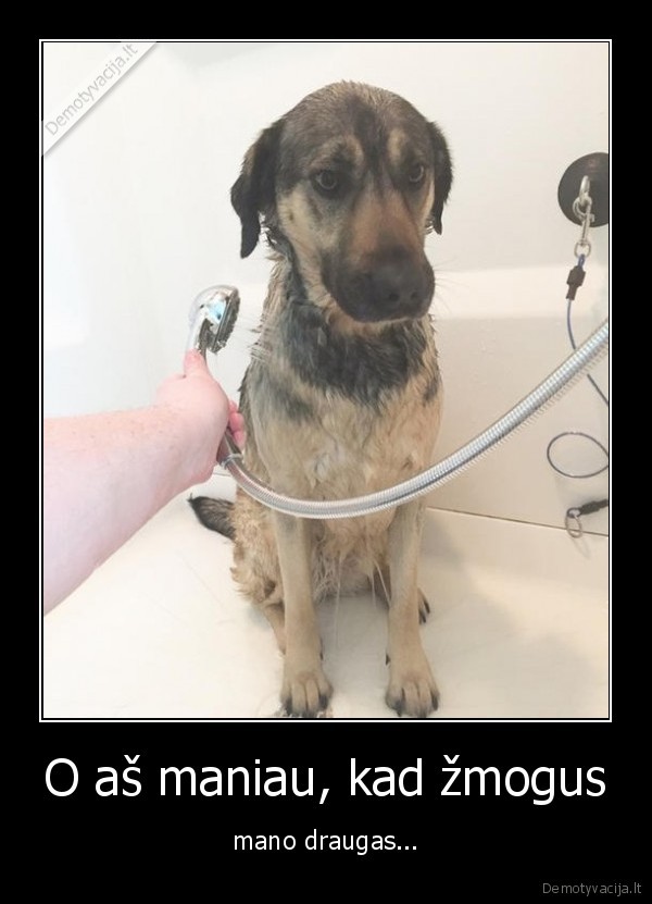 O aš maniau, kad žmogus - mano draugas...