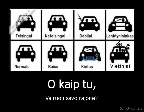 O kaip tu, - Vairuoji savo rajone?