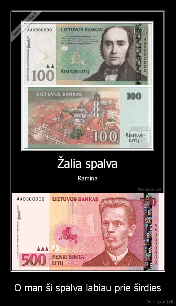 O man ši spalva labiau prie širdies - 