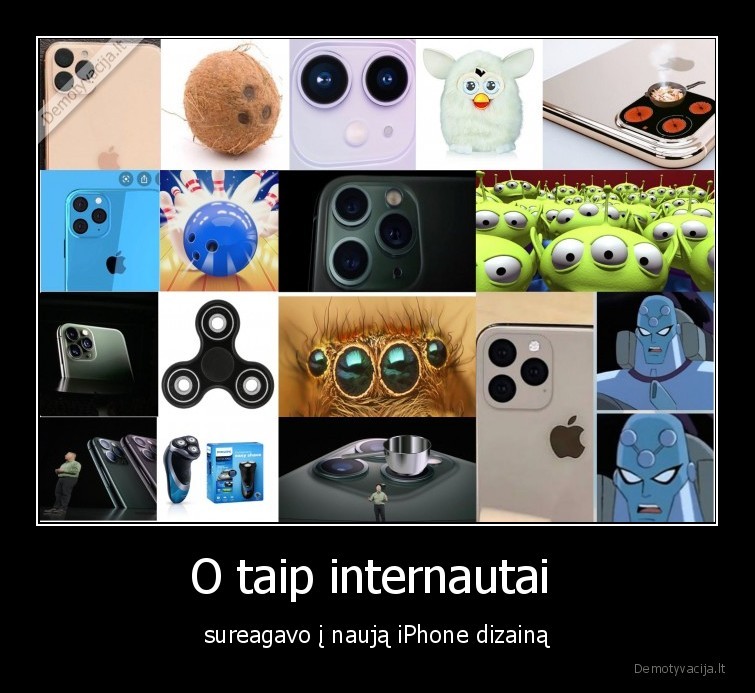 O taip internautai  - sureagavo į naują iPhone dizainą