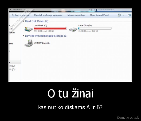 O tu žinai - kas nutiko diskams A ir B?