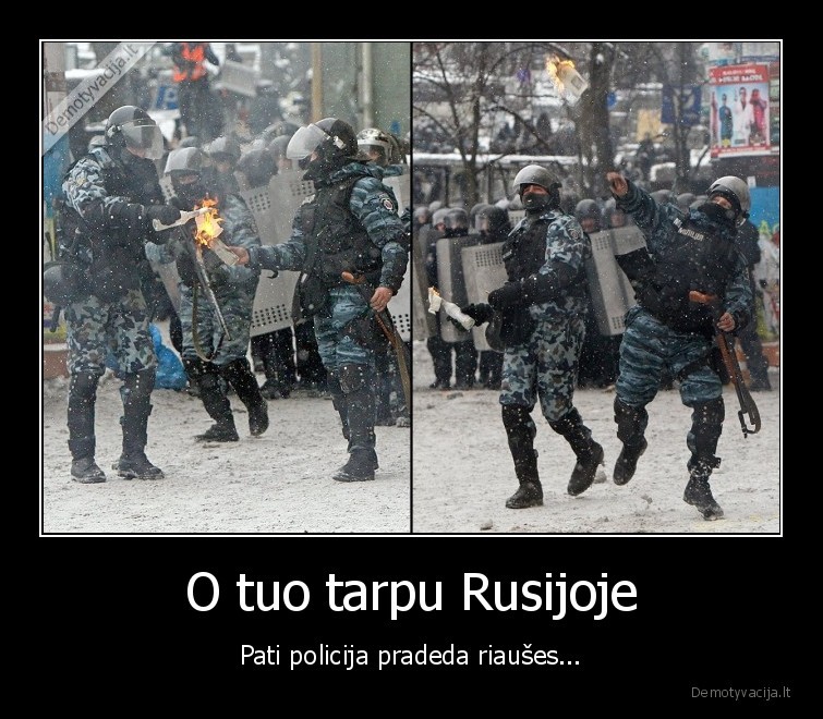 O tuo tarpu Rusijoje - Pati policija pradeda riaušes...