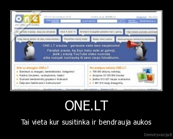 ONE.LT - Tai vieta kur susitinka ir bendrauja aukos