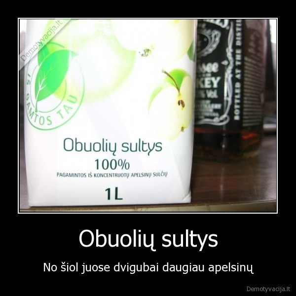 Obuolių sultys - No šiol juose dvigubai daugiau apelsinų