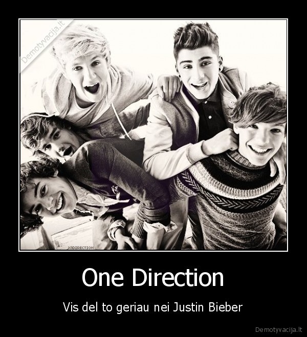 One Direction - Vis del to geriau nei Justin Bieber