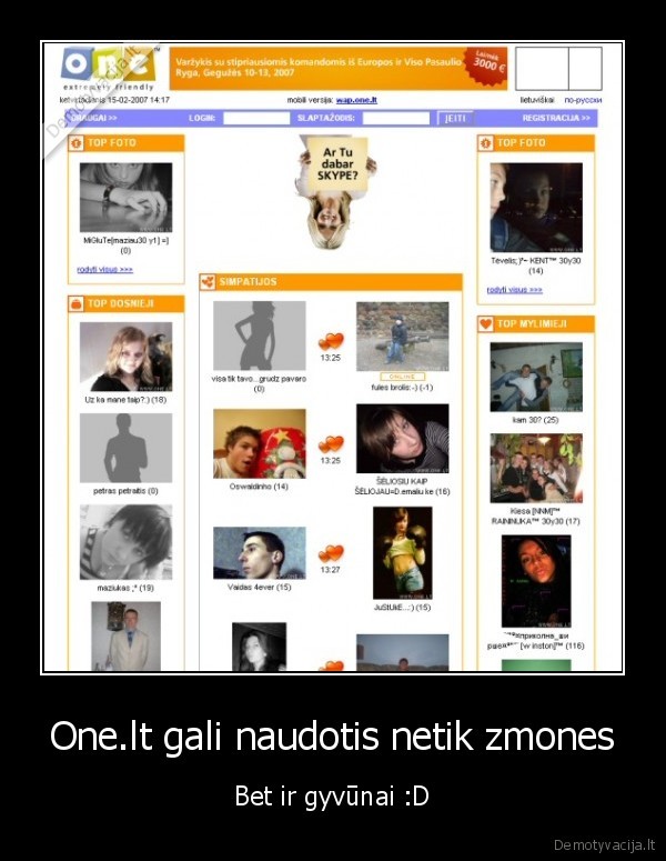 One.lt gali naudotis netik zmones - Bet ir gyvūnai :D