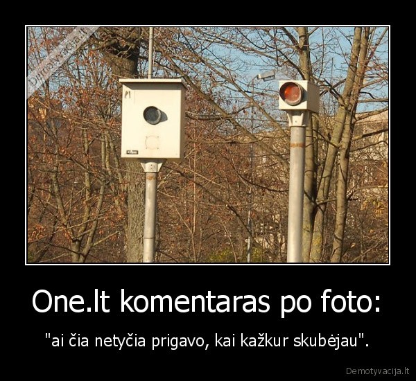 One.lt komentaras po foto: - "ai čia netyčia prigavo, kai kažkur skubėjau".