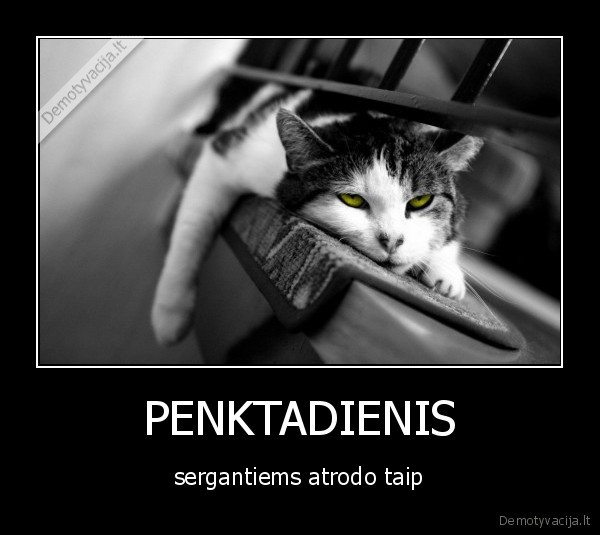 PENKTADIENIS - sergantiems atrodo taip
