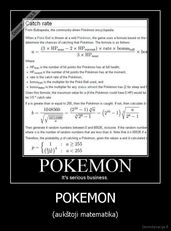 POKEMON - (aukštoji matematika)