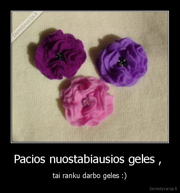 Pacios nuostabiausios geles ,  - tai ranku darbo geles :)