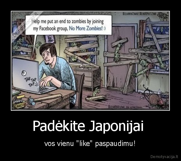 Padėkite Japonijai  - vos vienu "like" paspaudimu!