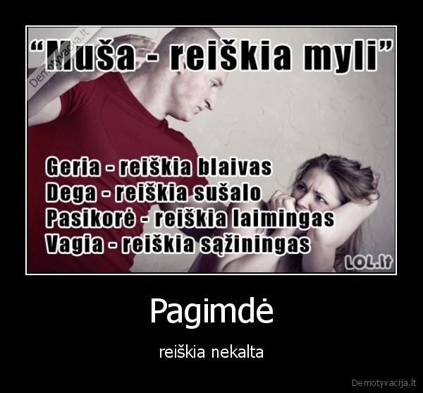 Pagimdė - reiškia nekalta