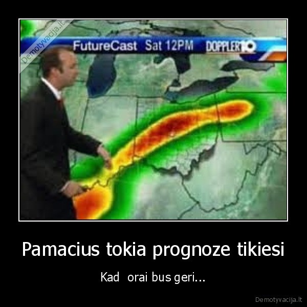 Pamacius tokia prognoze tikiesi - Kad  orai bus geri...