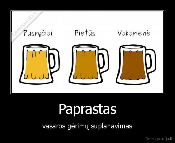 Paprastas - vasaros gėrimų suplanavimas