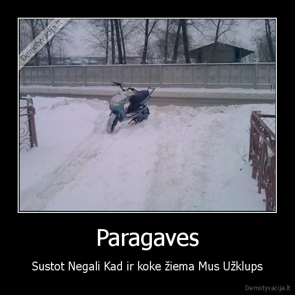 Paragaves - Sustot Negali Kad ir koke žiema Mus Užklups