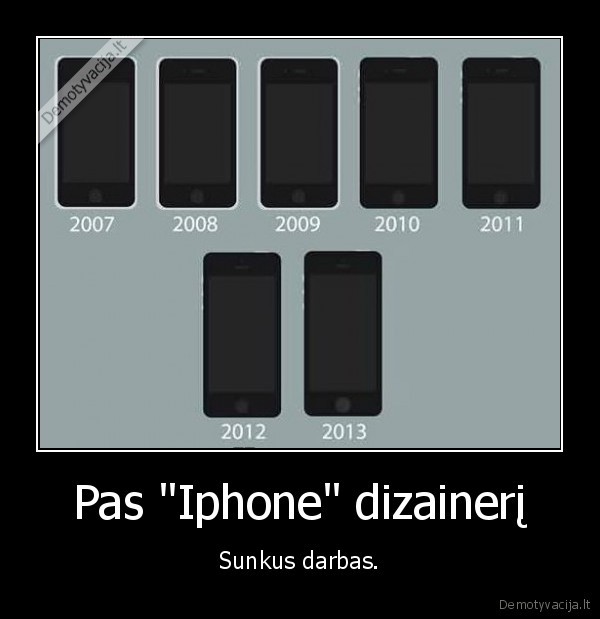 Pas "Iphone" dizainerį - Sunkus darbas.