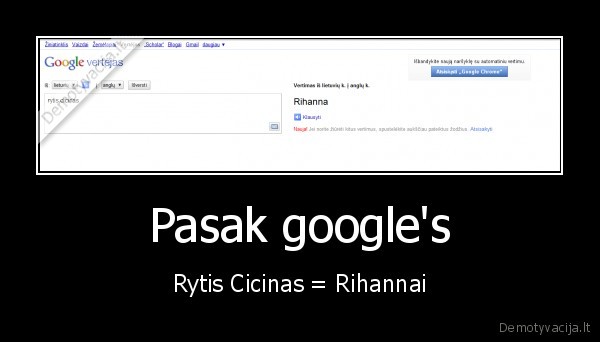 Pasak google's - Rytis Cicinas = Rihannai