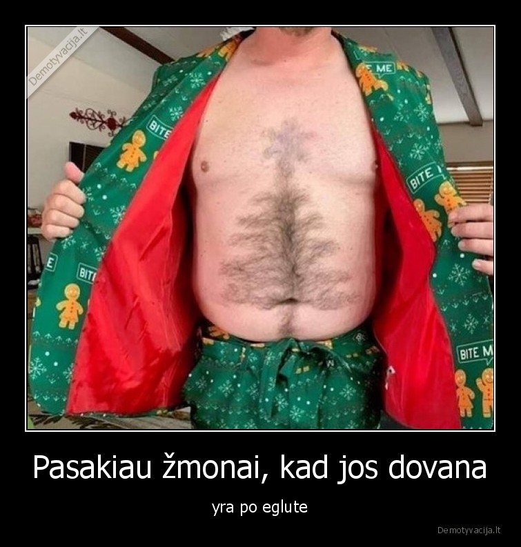 Pasakiau žmonai, kad jos dovana - yra po eglute