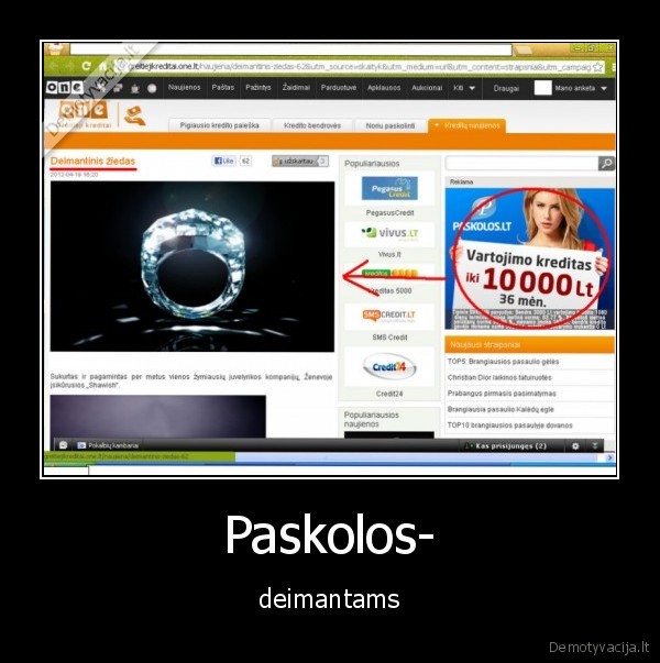 Paskolos- - deimantams