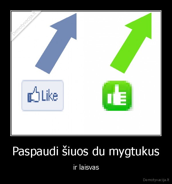 Paspaudi šiuos du mygtukus - ir laisvas